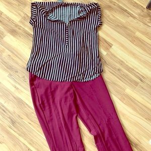 Burgundy Maurices Pants